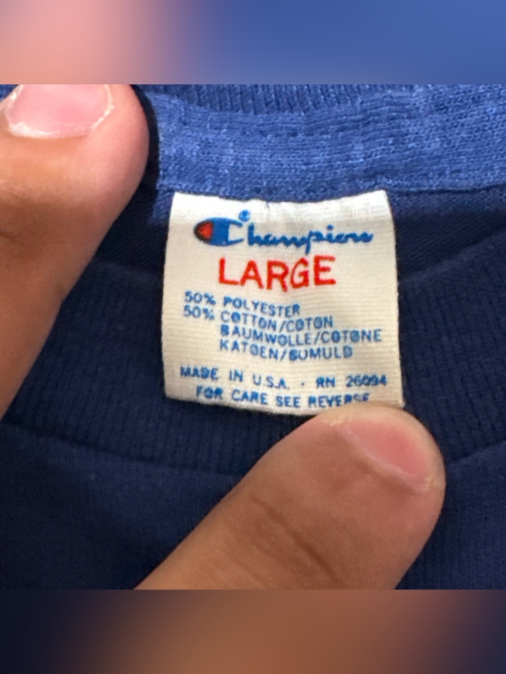 VTG 80s Champion Chicago Cubs Single Stitch T Shirt Large Fits Small Blue USA - Picture 4 of 6